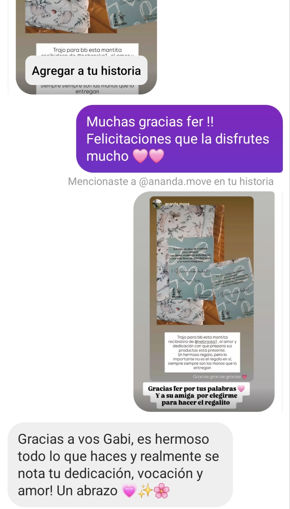 Mantita recibidora de interlock