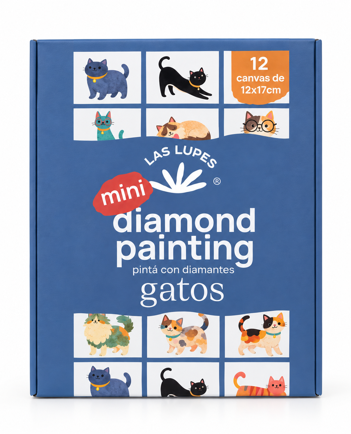 Mini Diamond Painting Gatos x12