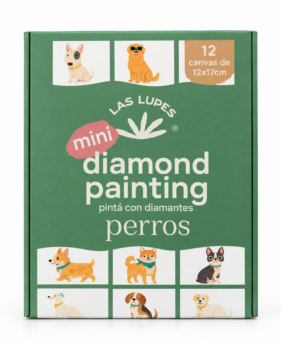 Mini Diamond Painting Perros x12