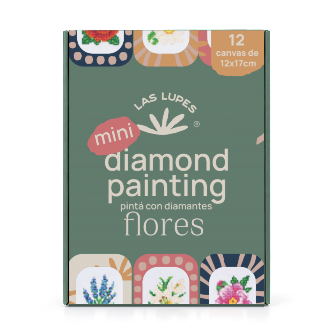 Mini Diamond Painting Flores x12