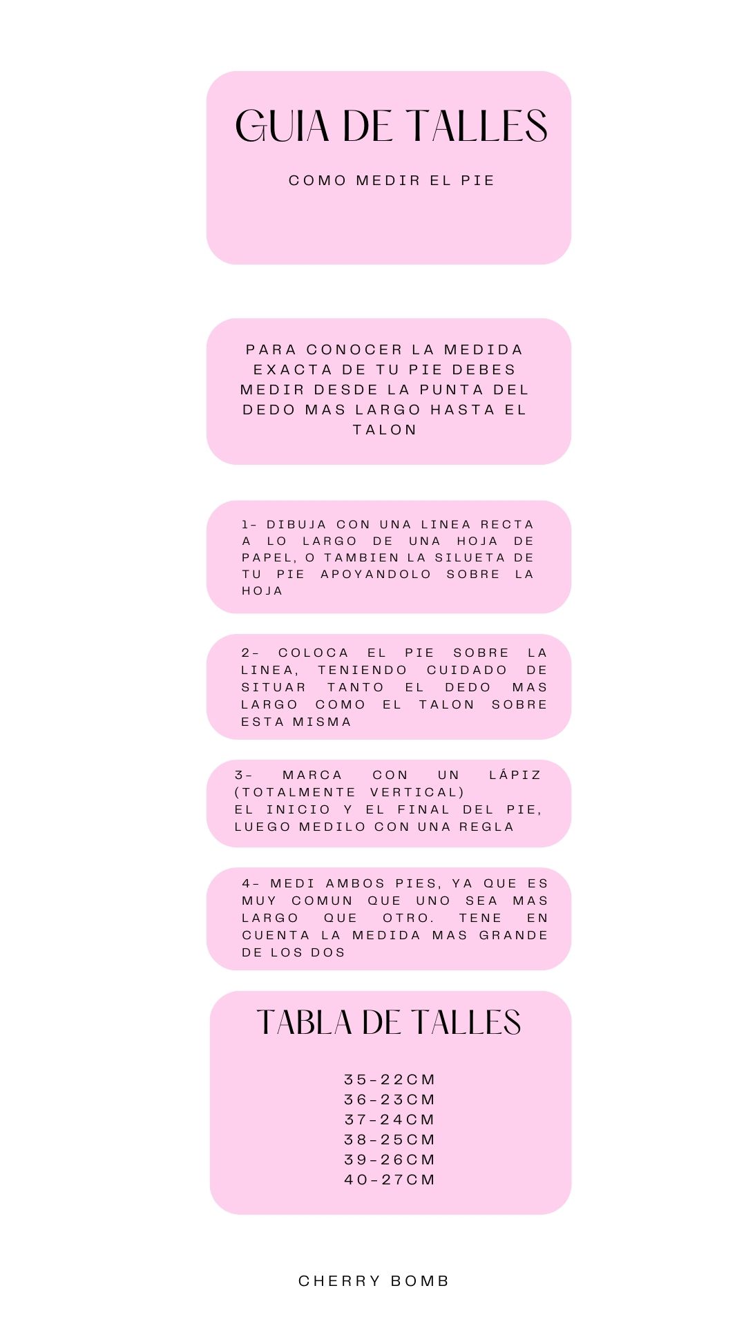 Guía de talles