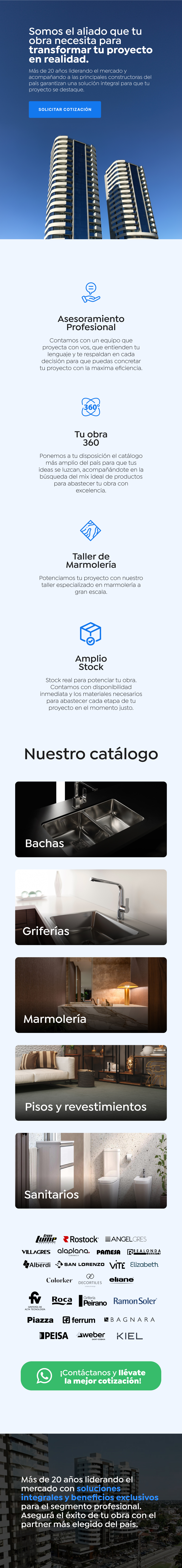 Contactar por &aacute;rea de Grandes Obras