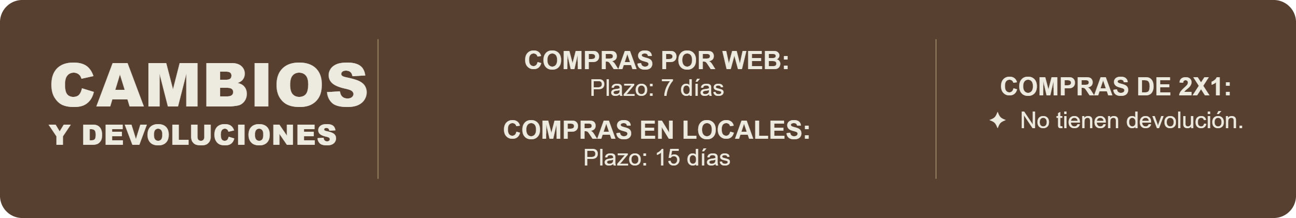Cambios y Devoluciones