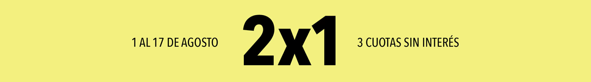Banner de la categoría 2X1