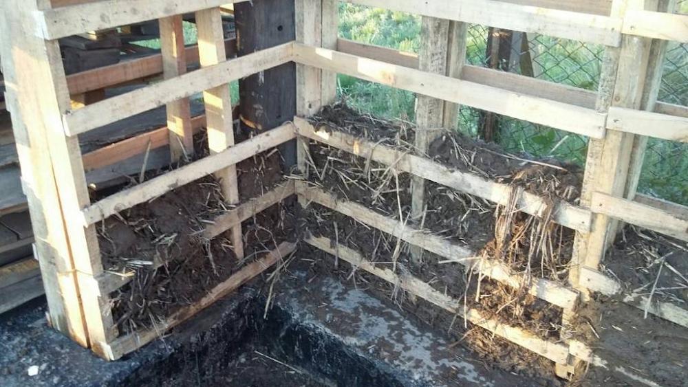 Detalle de la estructura biosustentable de la casa de Alma de Hornero mostrando el entramado de madera relleno con barro y paja.