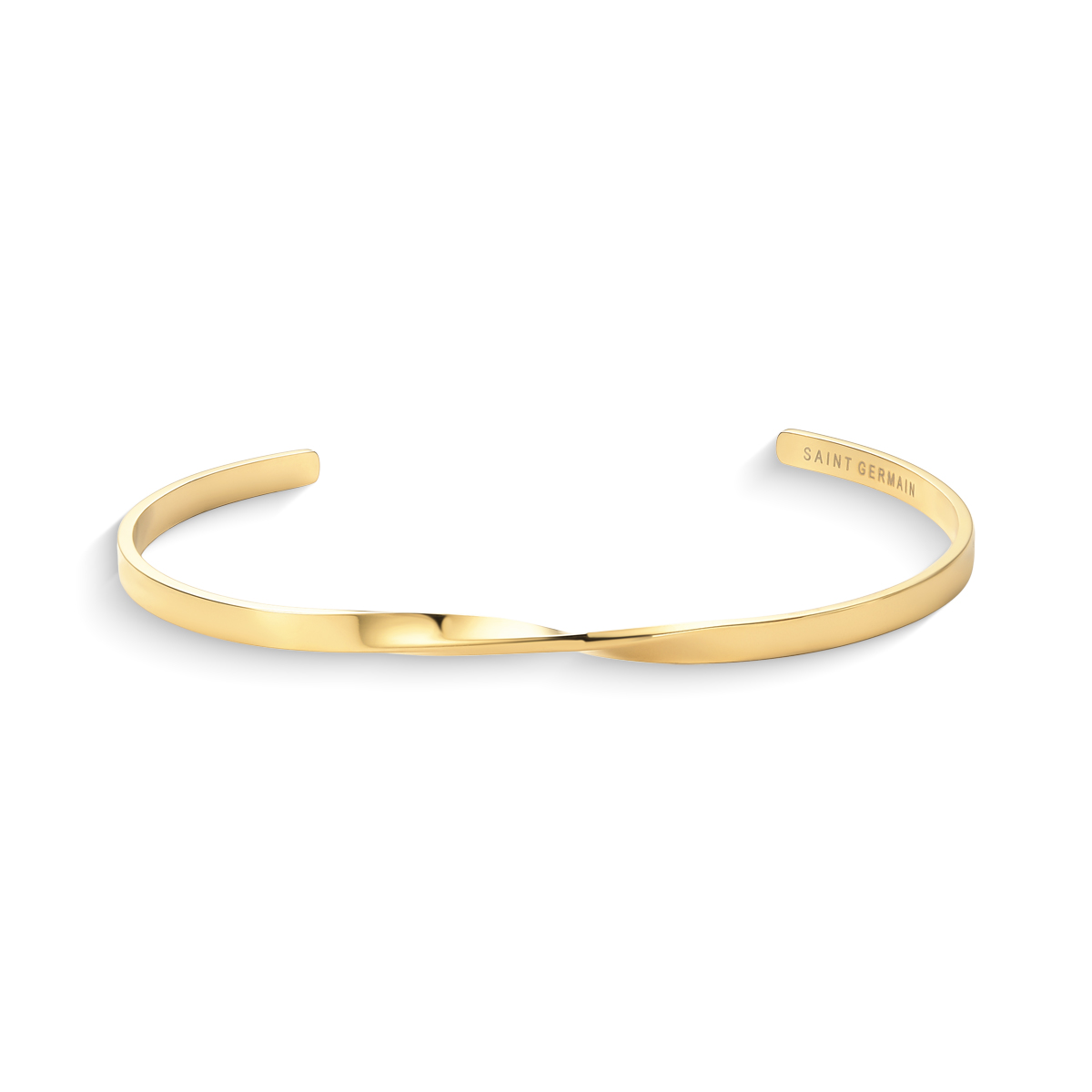 Bracelete Minimalista Dourado Torcido