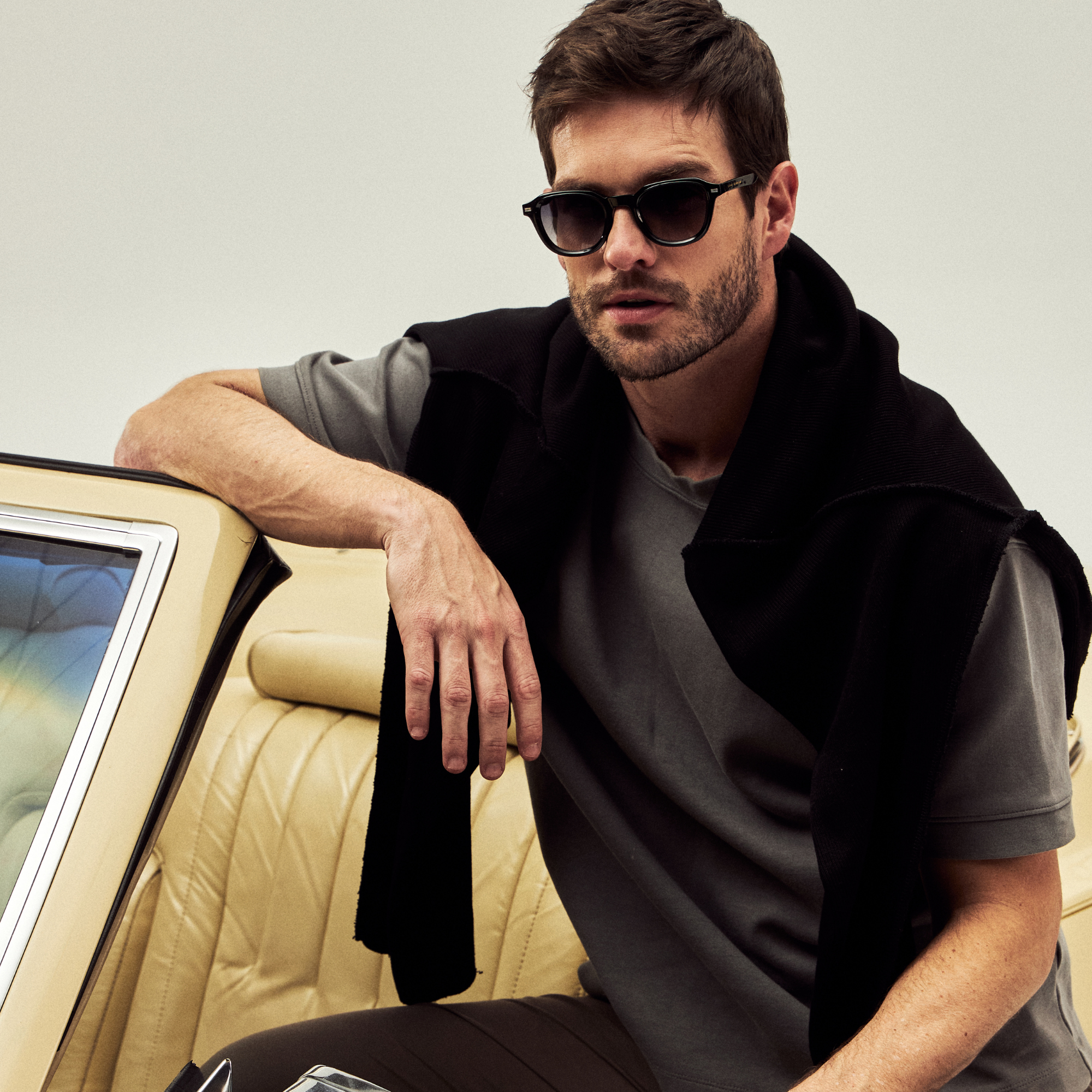 &Oacute;culos de Sol Masculino Quadrado Nero Preto