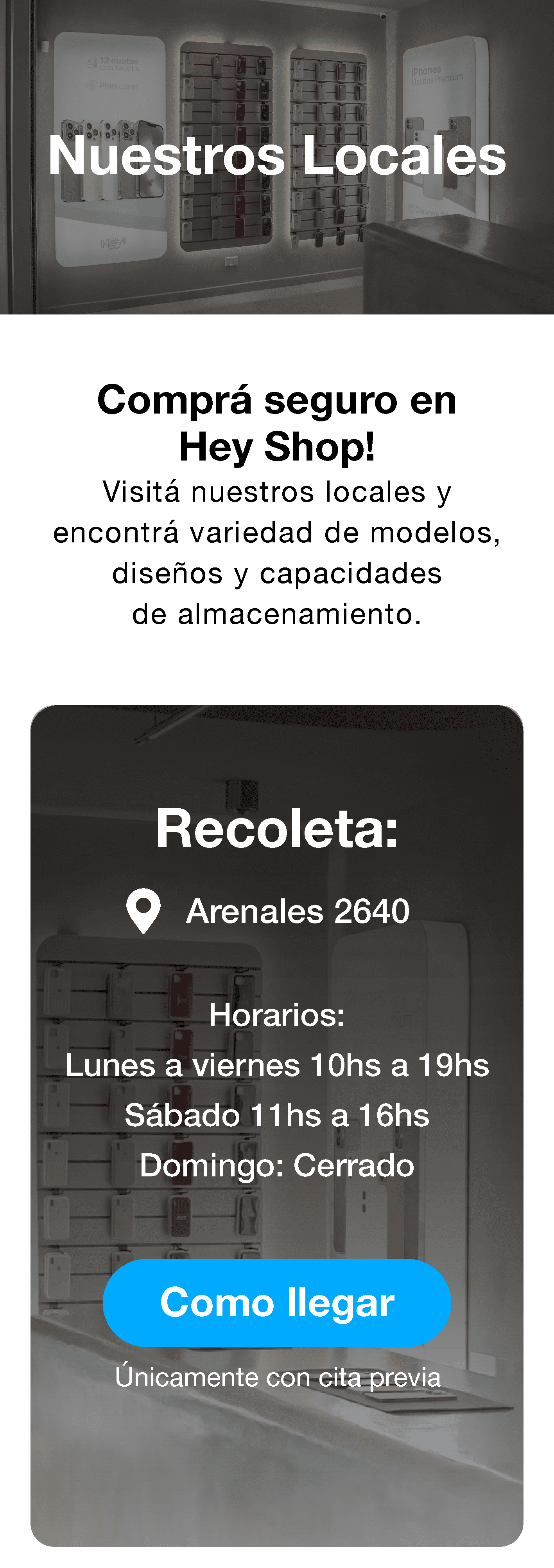 Ubicación local 1 - Mobile