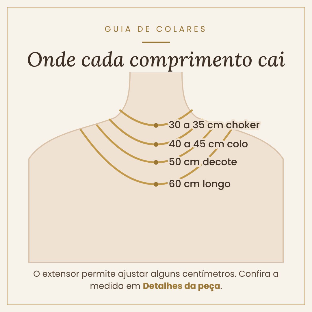 Guia de comprimento de colares Line