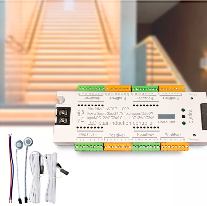 Sensor Led Escada Controlador Sensor De Movimento Led De Escada 12v 24v
