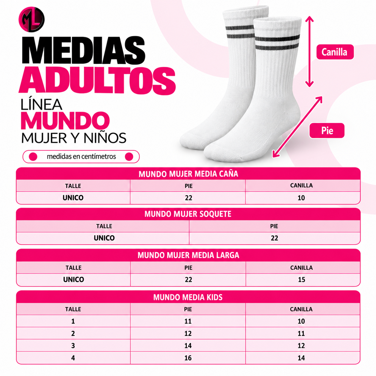 Tabla de talles Mundo