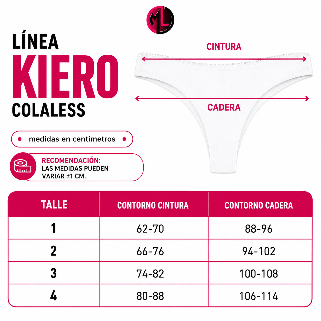 Tabla de talles Kiero