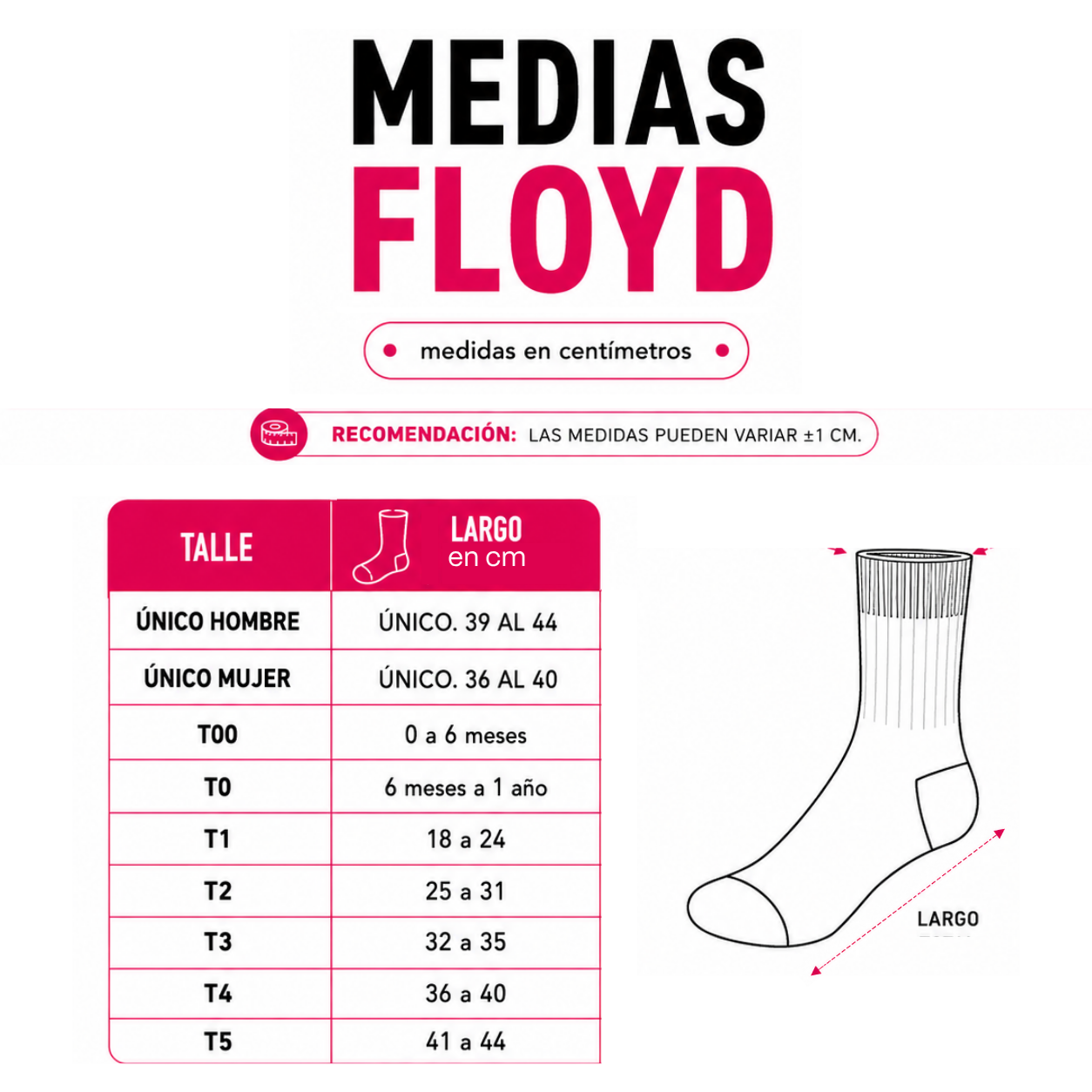 Tabla de talles FLOYD