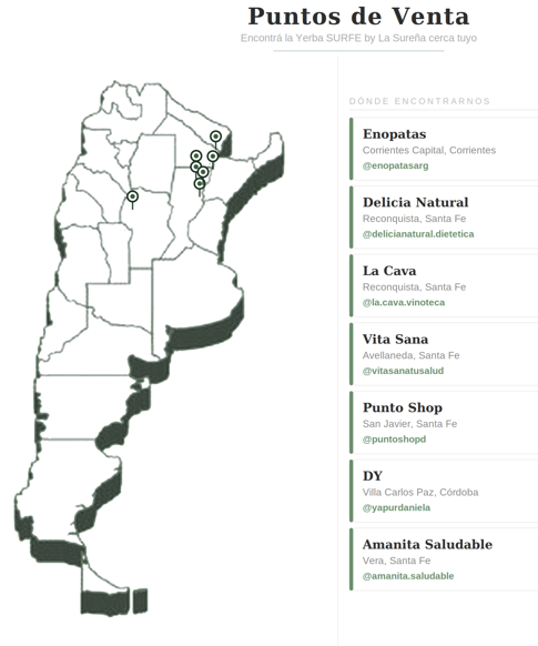 puntos de venta yerba