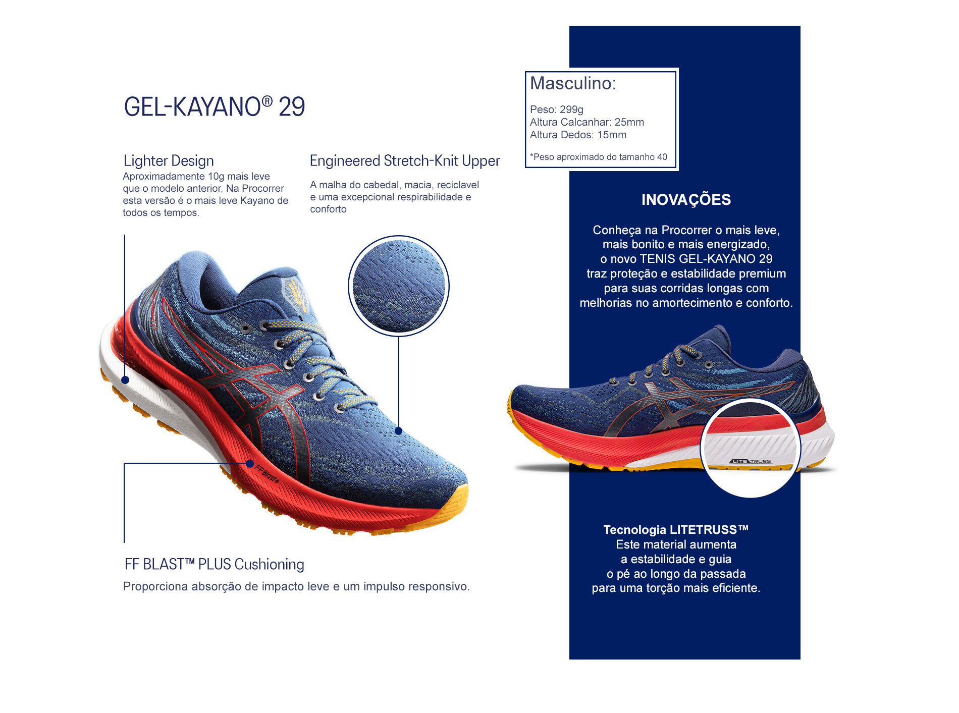 TENIS ASICS GEL-KAYANO 29 MASCULINO 1011B440
