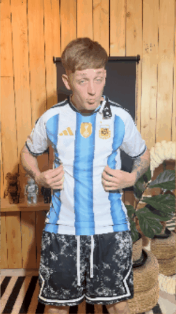 Camiseta Selecci&oacute;n Argentina Versi&oacute;n Jugador GIF