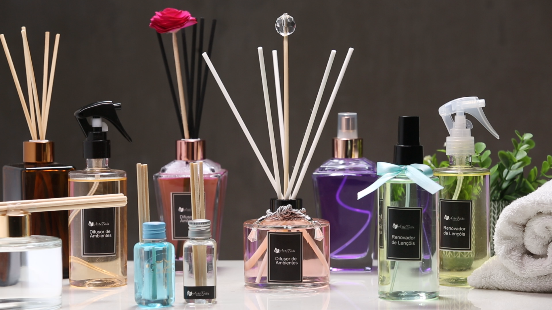 Produtos ArteFeita para aromatiza&ccedil;&atilde;o de ambientes, difusores e home spray