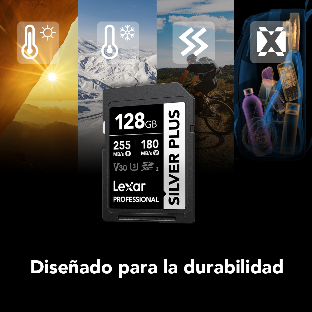 Tarjeta de memoria Lexar Professional SILVER PLUS SDXC V30 MEGA-IMPORT Argentina