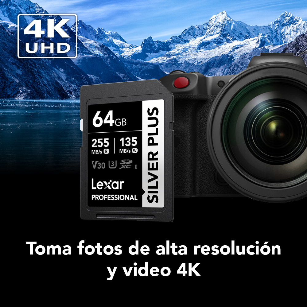 Tarjeta de memoria Lexar Professional SILVER PLUS SDXC V30 MEGA-IMPORT Argentina