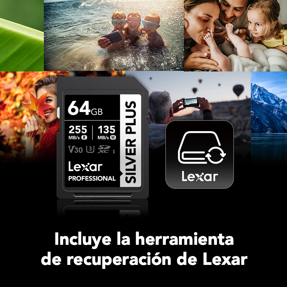 Tarjeta de memoria Lexar Professional SILVER PLUS SDXC V30 MEGA-IMPORT Argentina
