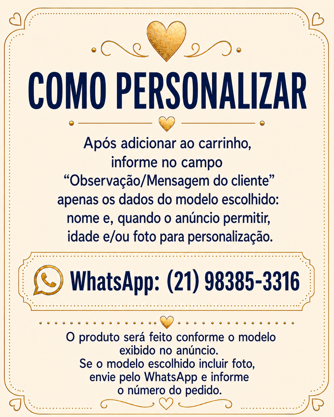 Como personalizar