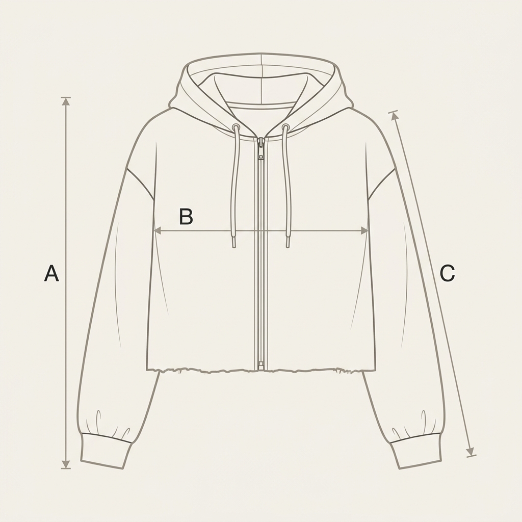 Gu&iacute;a de medidas del Hoodie Forever
