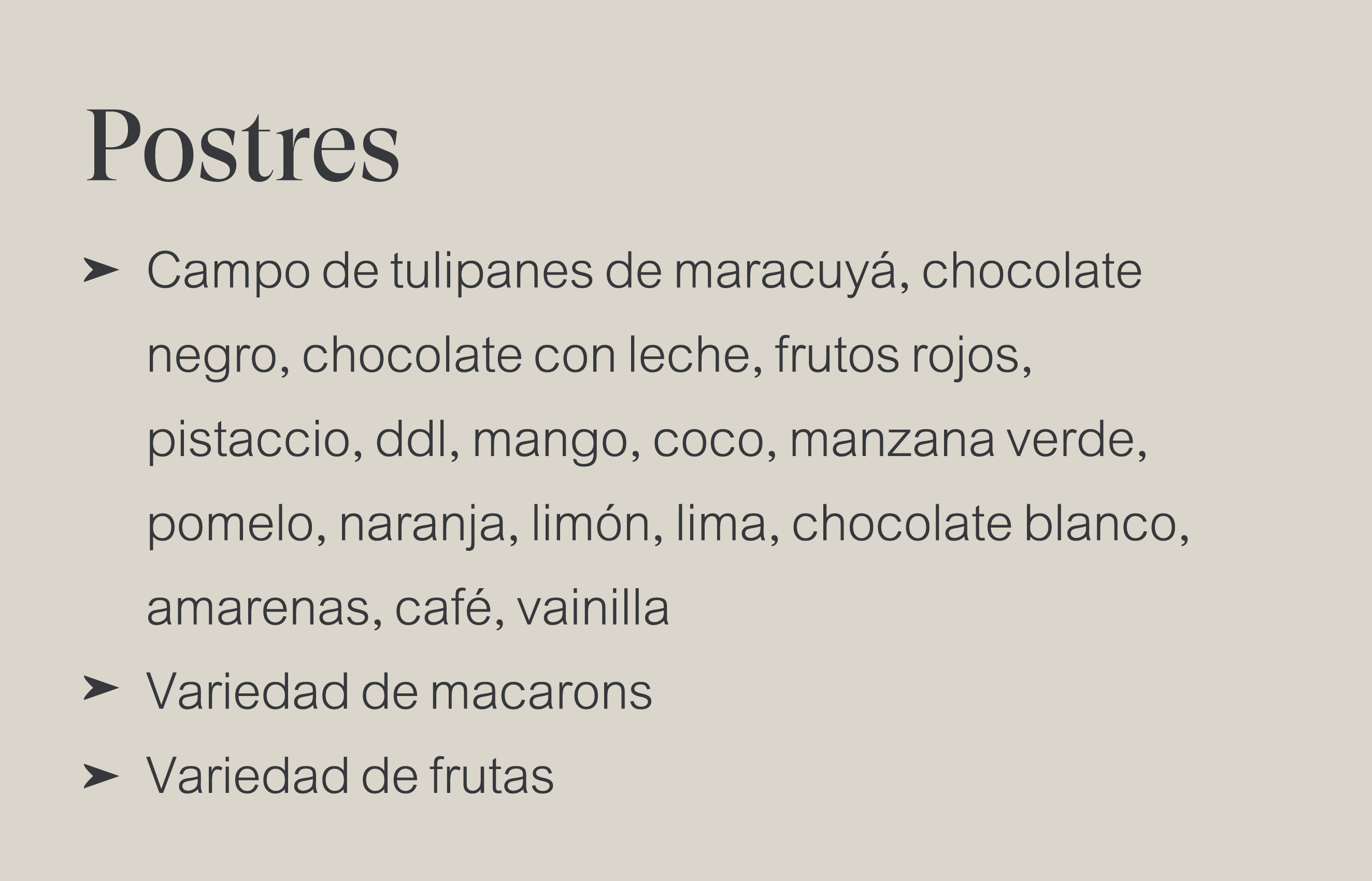 bebidas