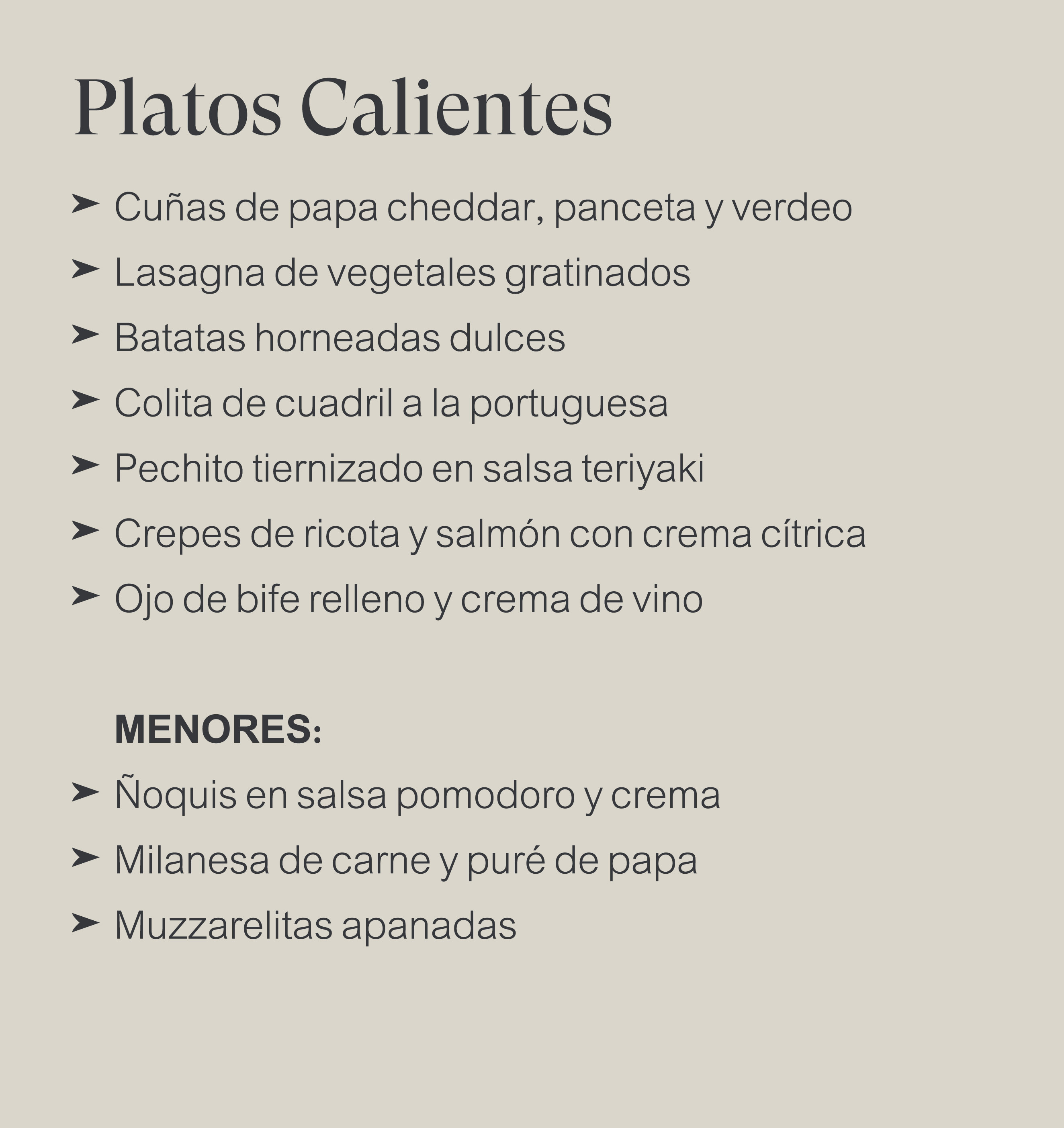 platos calientes