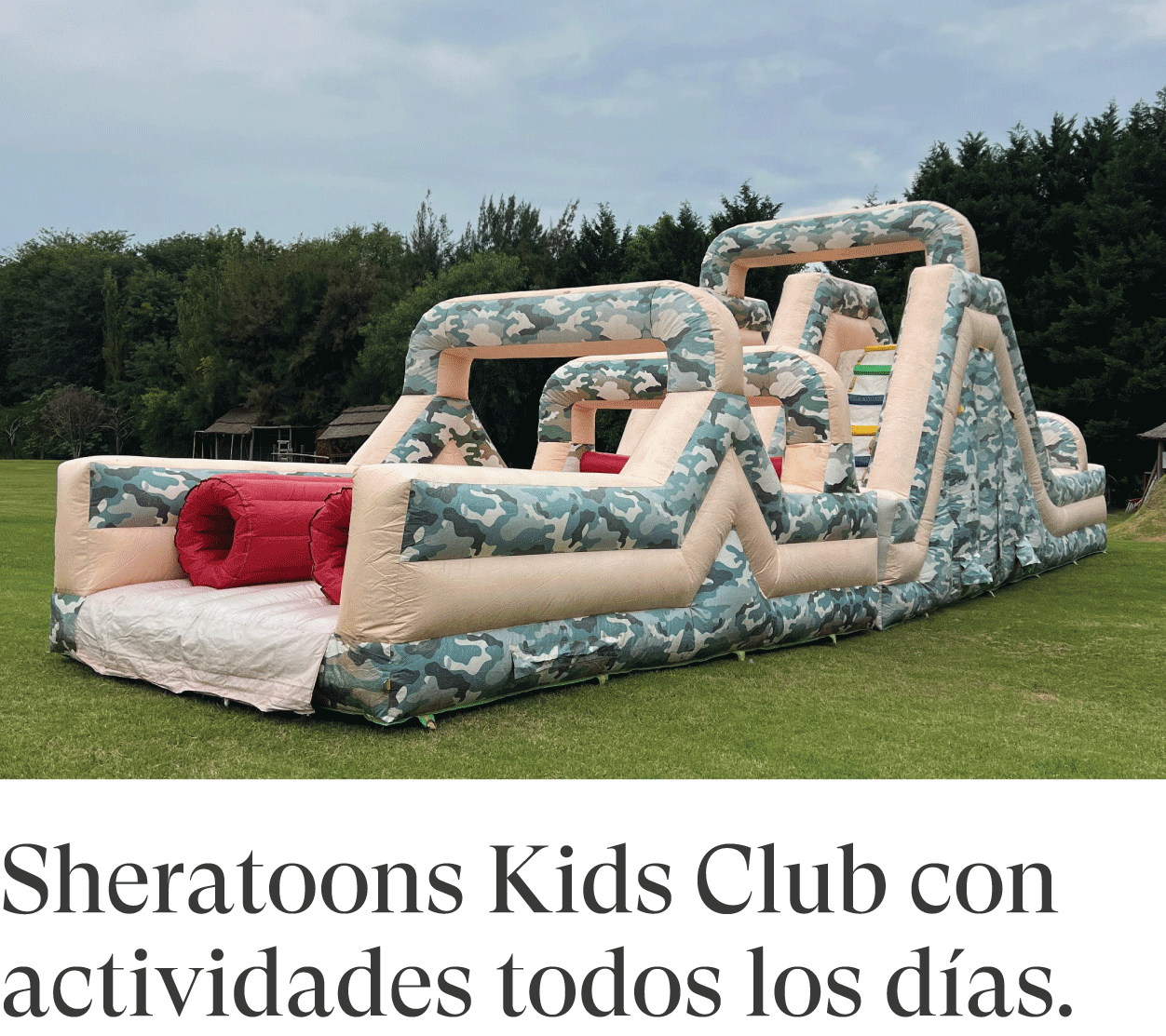 Estacionamiento Sheratoons Kids Club con actividades todos los días.