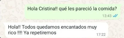 Testimonio de cliente de Casa Gourmet
