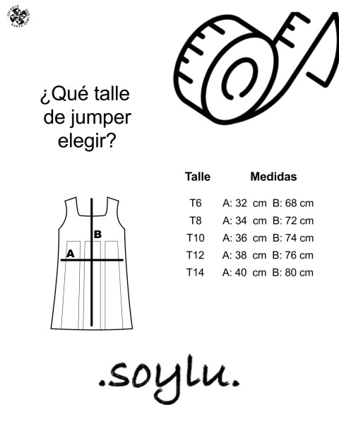 Medidas jumper azul Santo Domingo