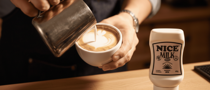 Textura, espuma e cremosidade do NICE Milk Barista