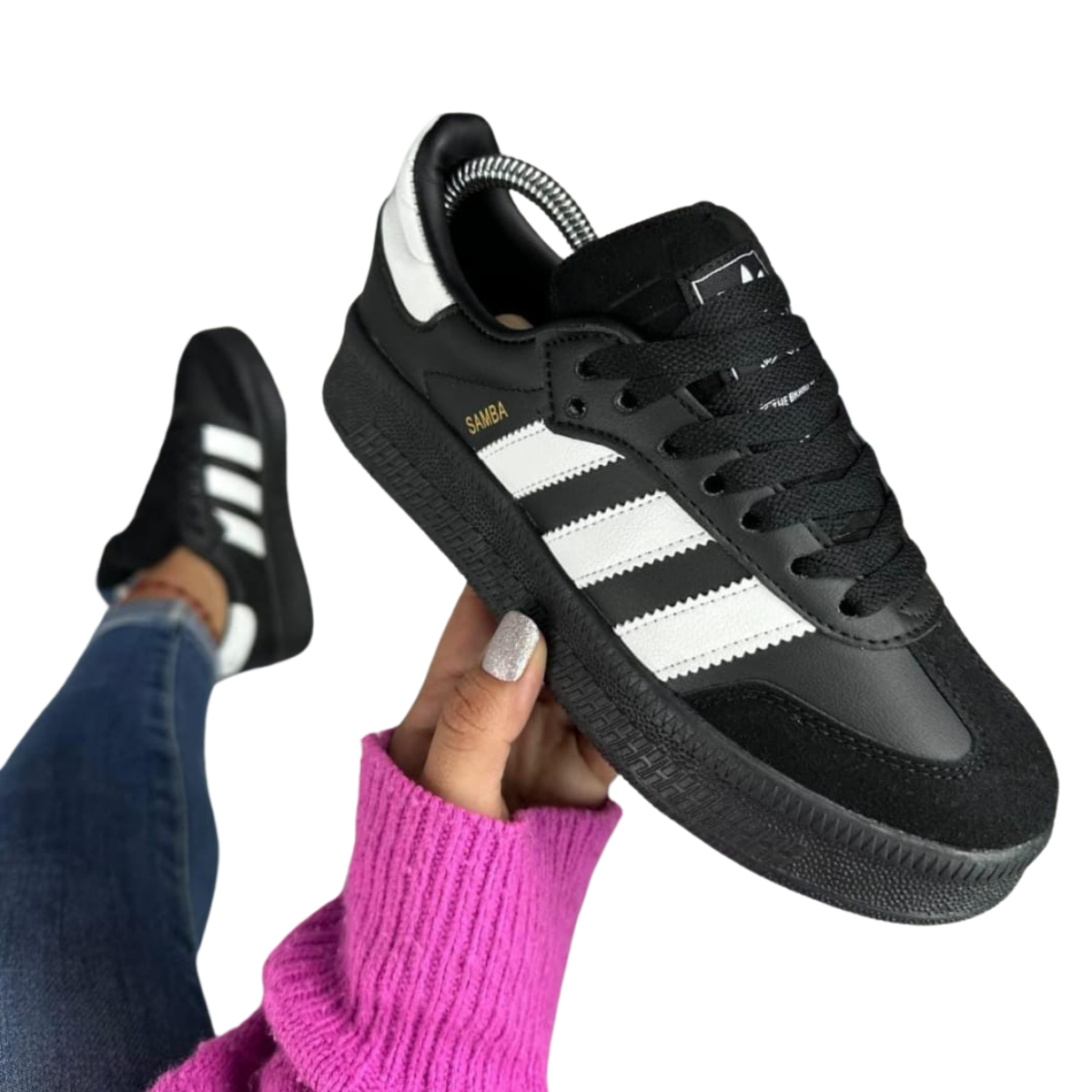 adidas samba negras plataforma