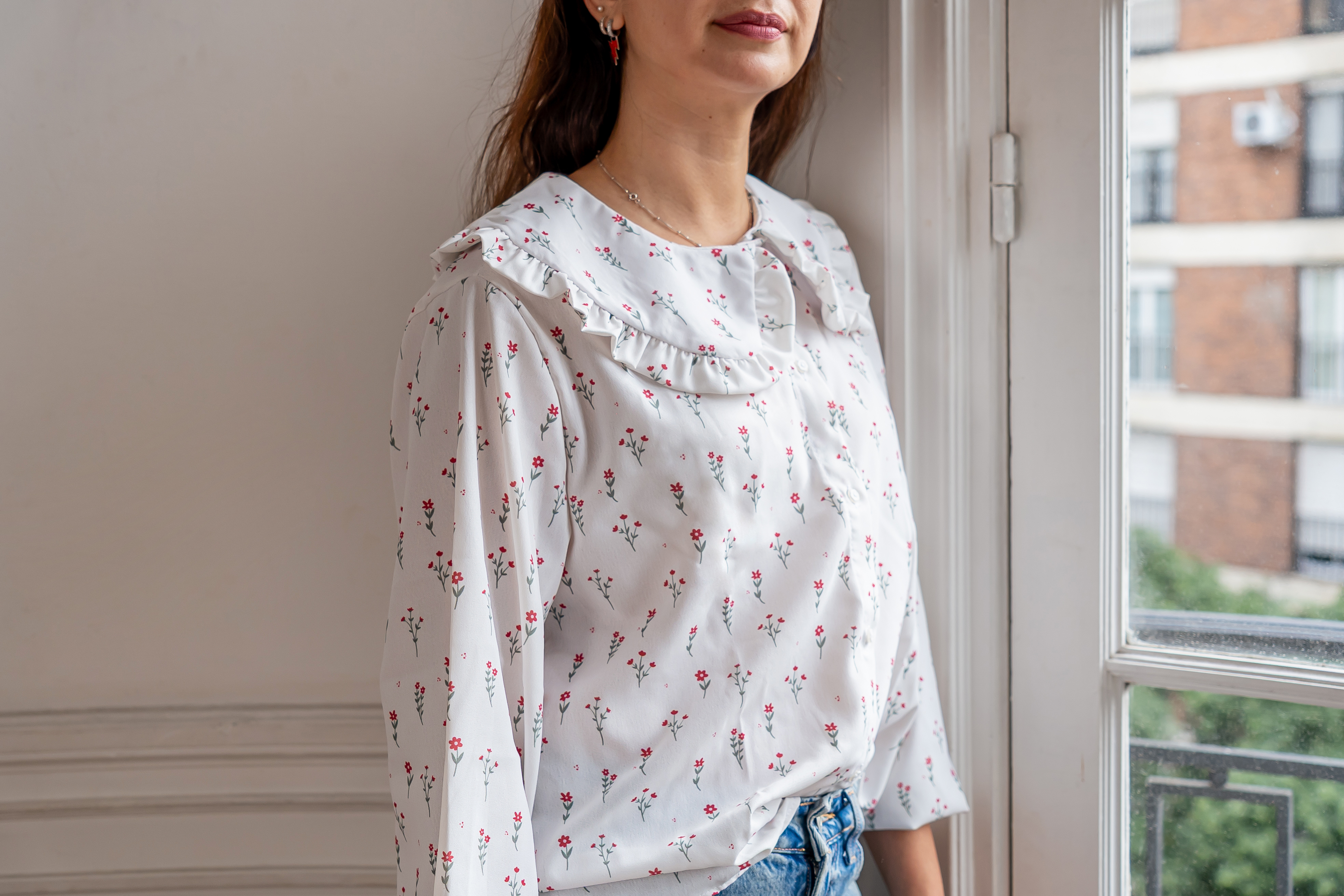 Detalle de la Blusa Jard&iacute;n