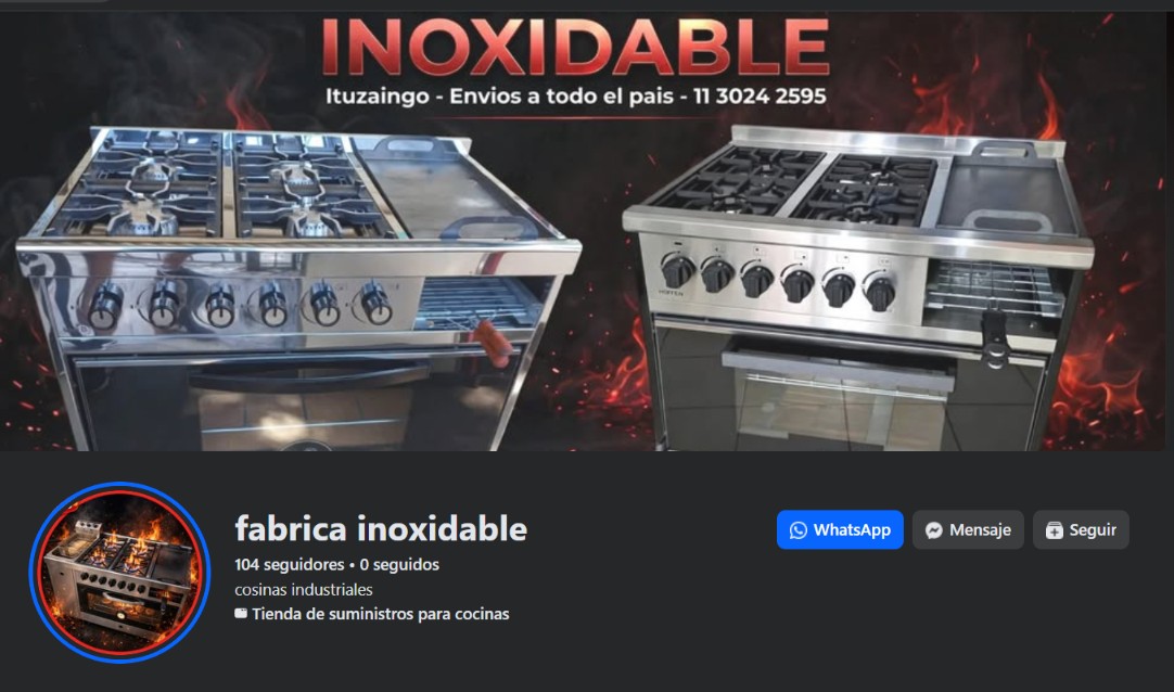 Estafa virtual FABRICA INOXIDABLE