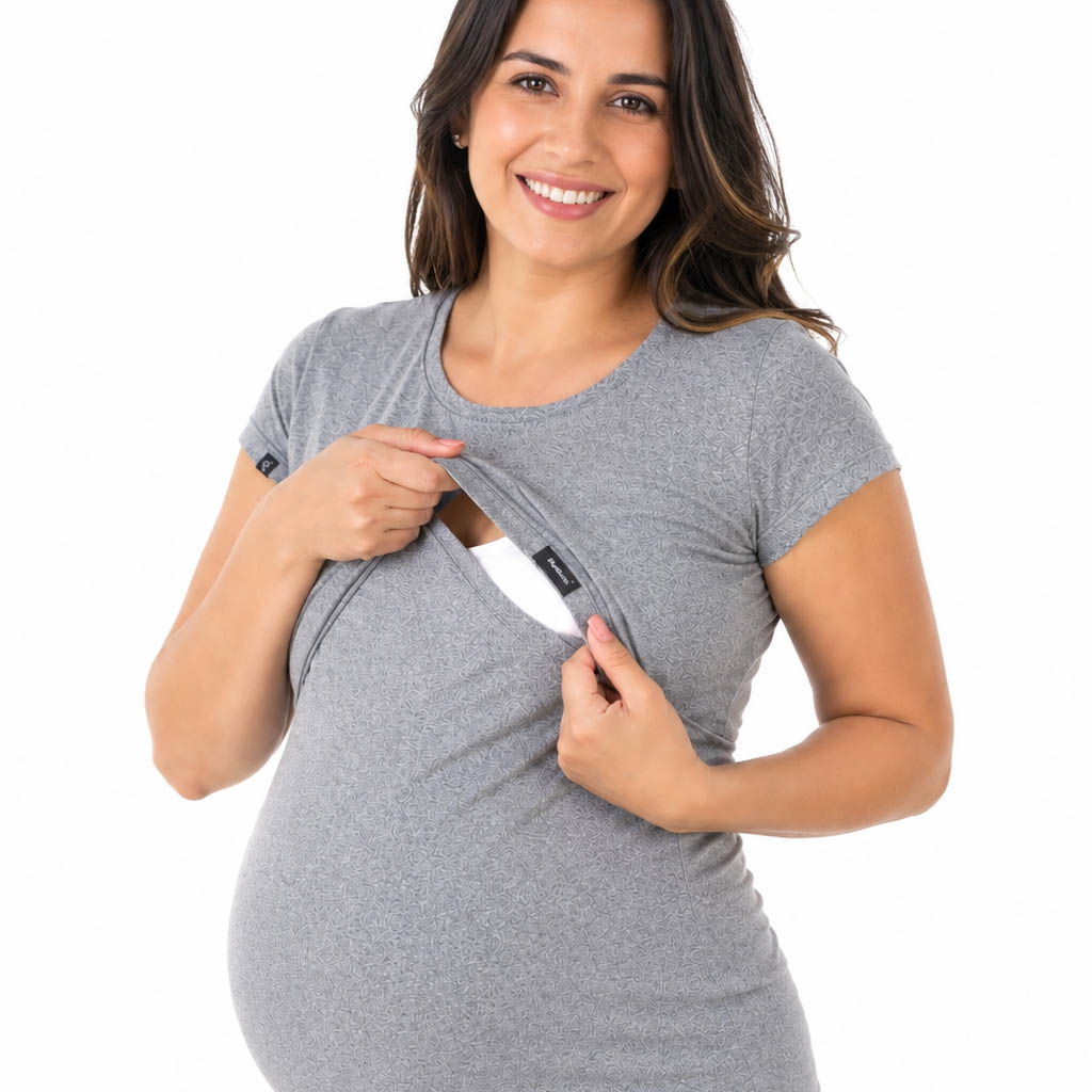 RemeraLactancia Gris