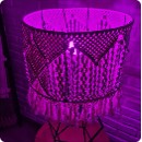 Foto del comprador: l&aacute;mpara de macram&eacute; con luz violeta