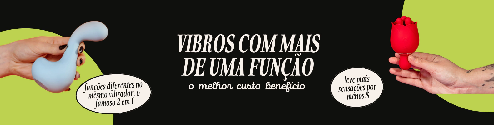 Banner da categoria Vibros com mais de 1 função
