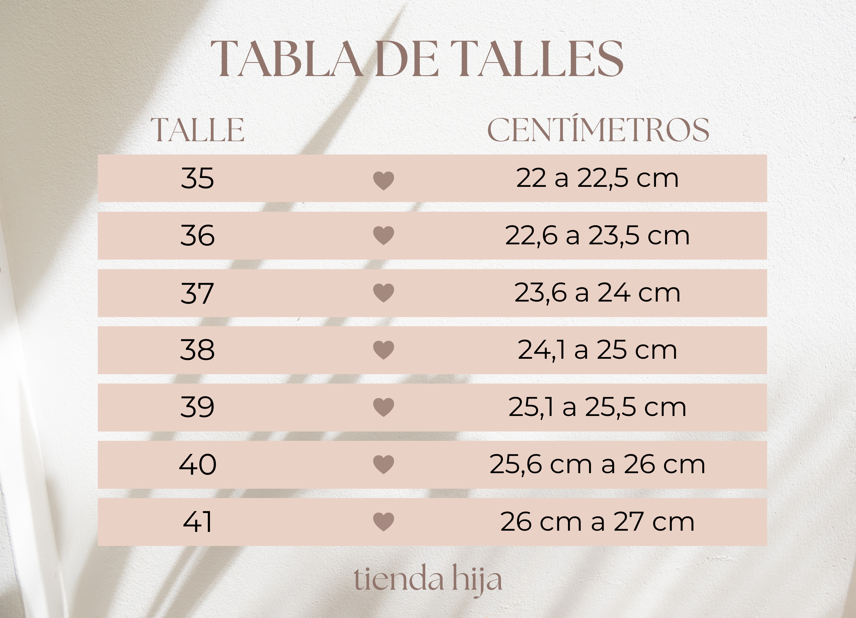 Guía de talles