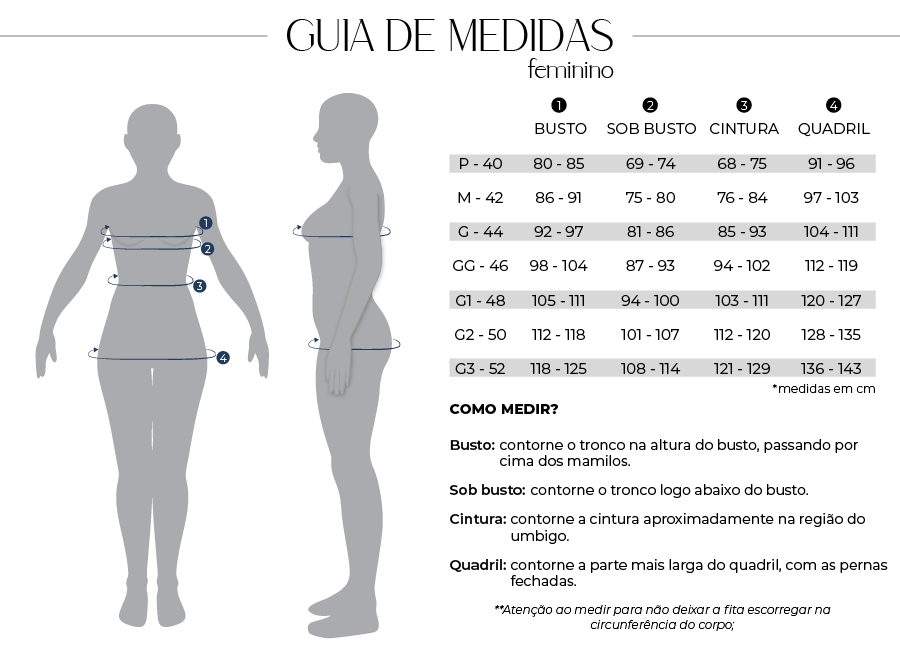 Tabela de Medidas