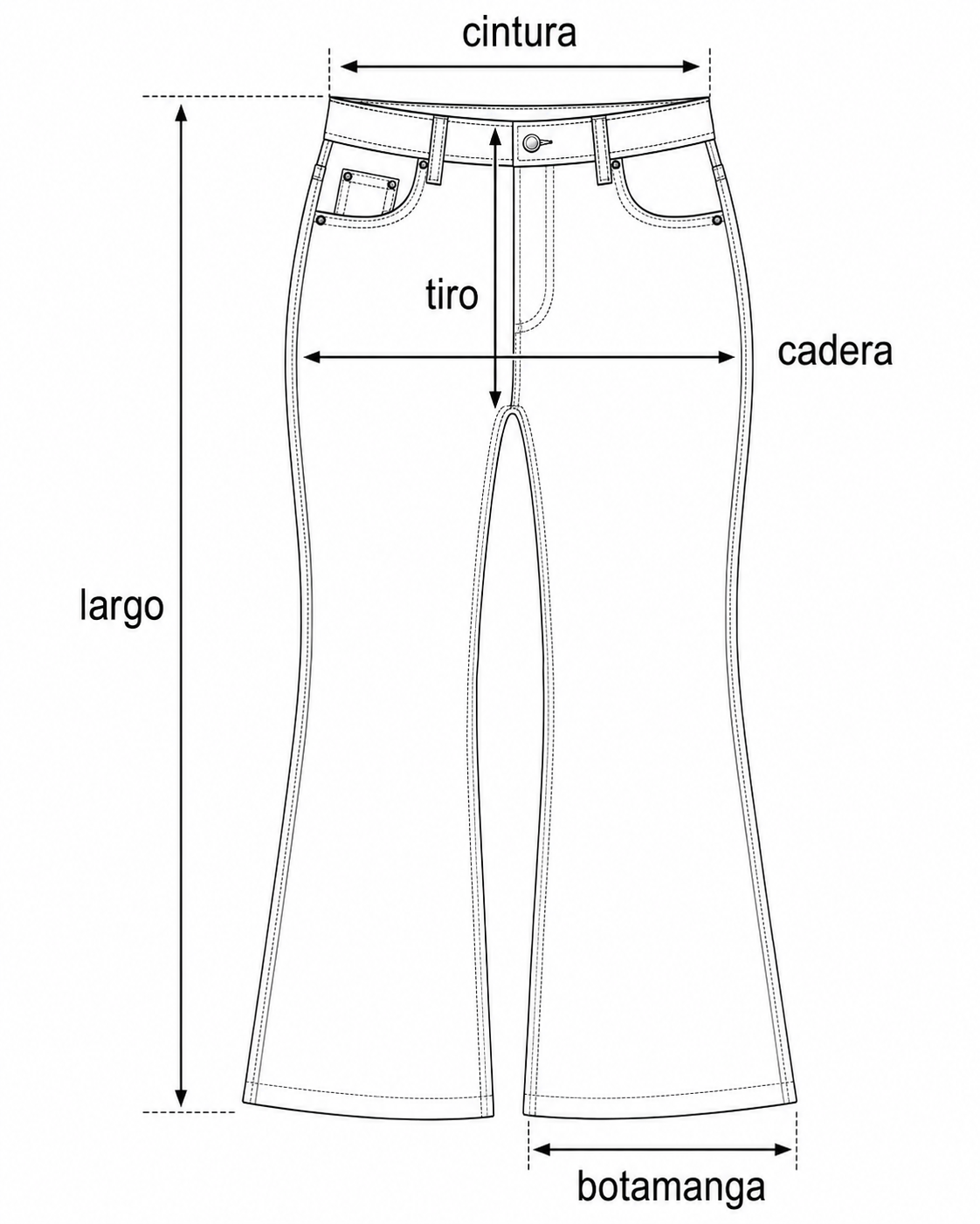 Gu&iacute;a para medir un jean Oxford