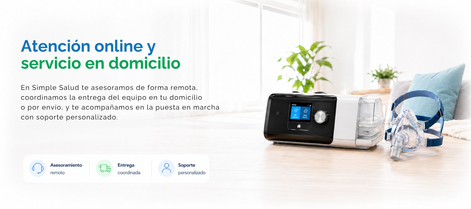 Atenci&oacute;n online y servicio en domicilio de Simple Salud