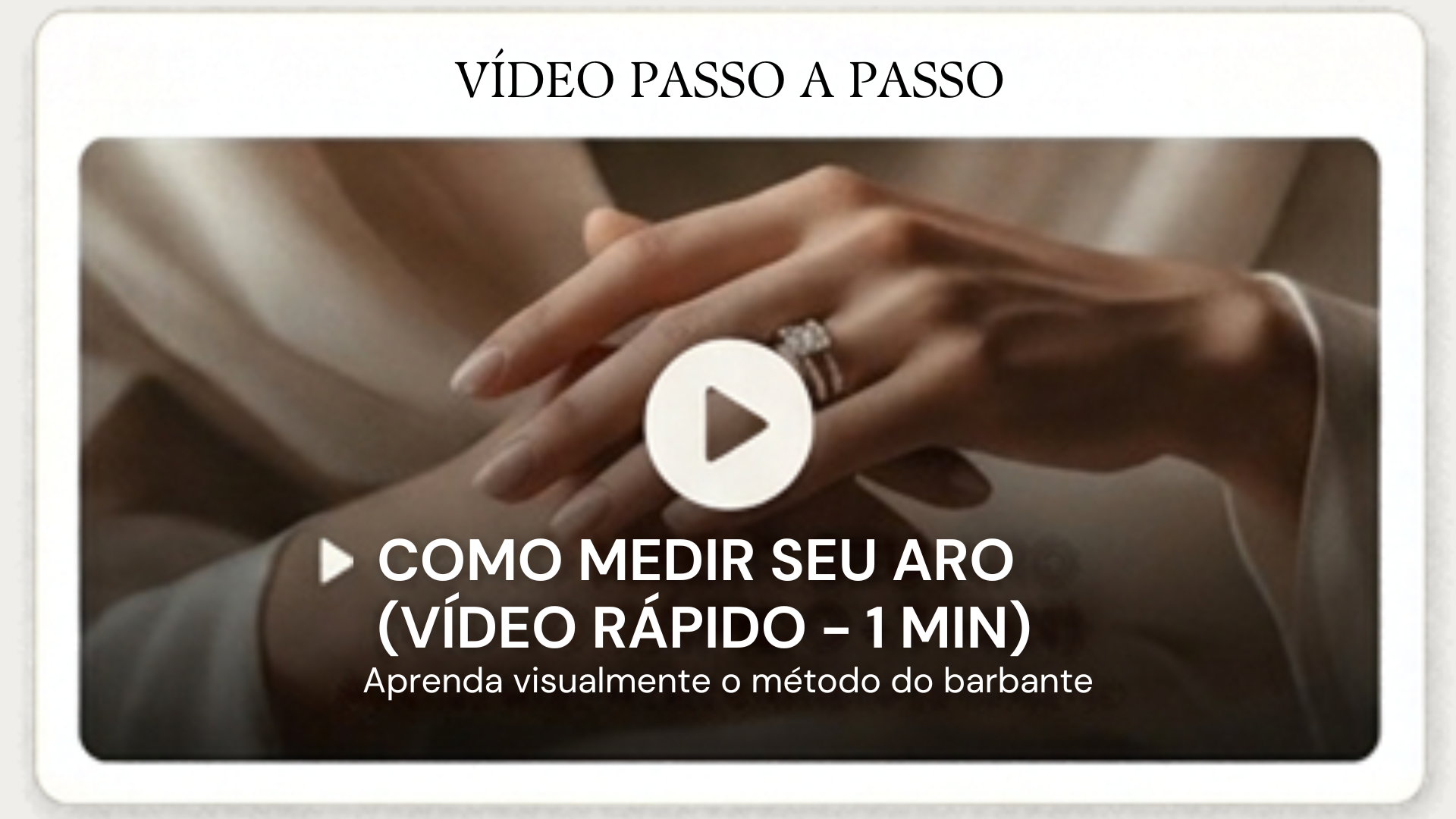 Como medir o tamanho da aliança