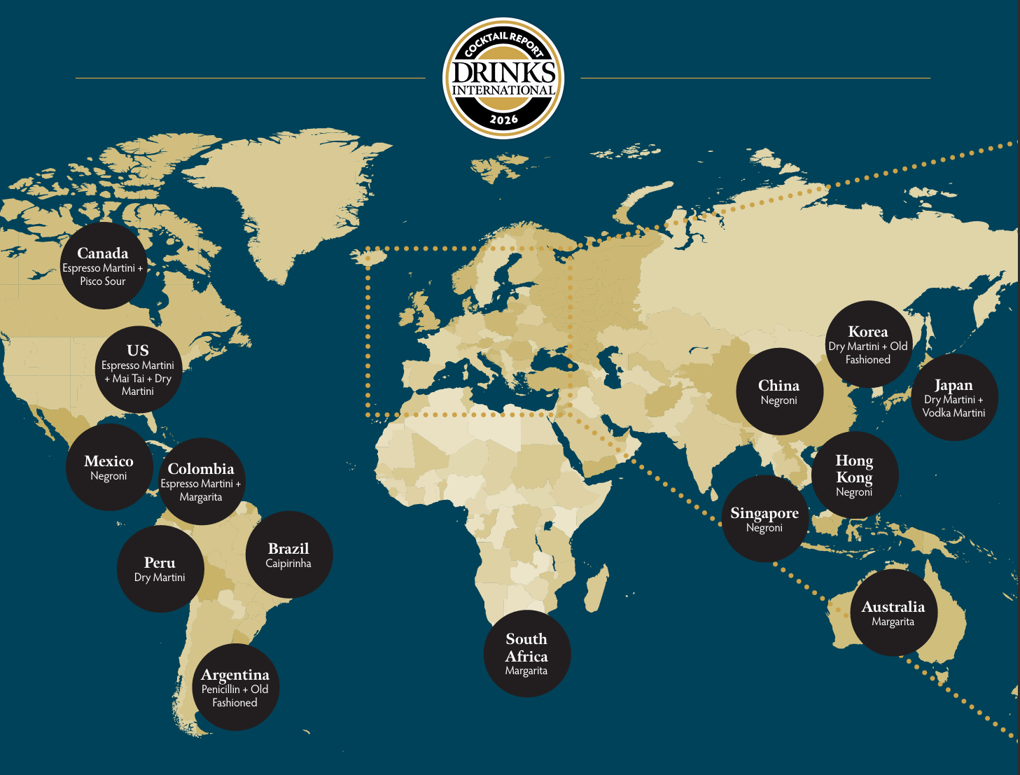 Tragos mas consumidos en el mundo