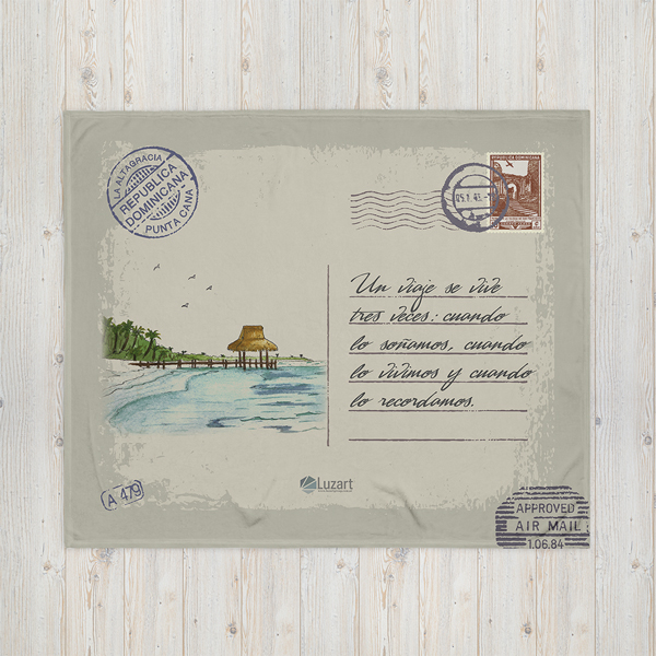 R. Dominicana Punta Cana Manta Personalizada Frazada Personalizada