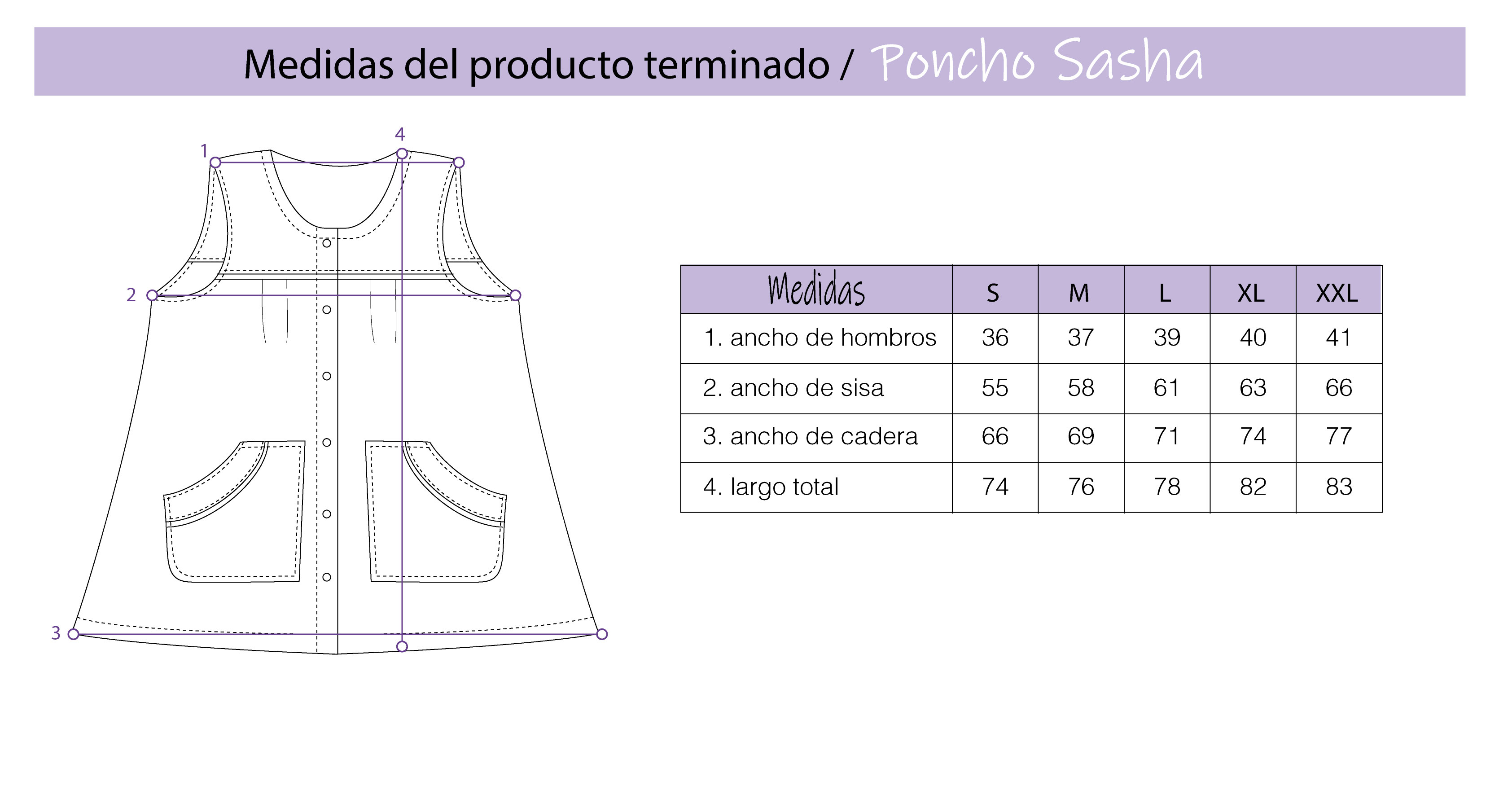poncho sasha medidas
