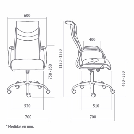Plano con medidas del Sill&oacute;n Jazz 900
