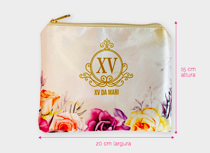 Tamanho da necessaire personalizada