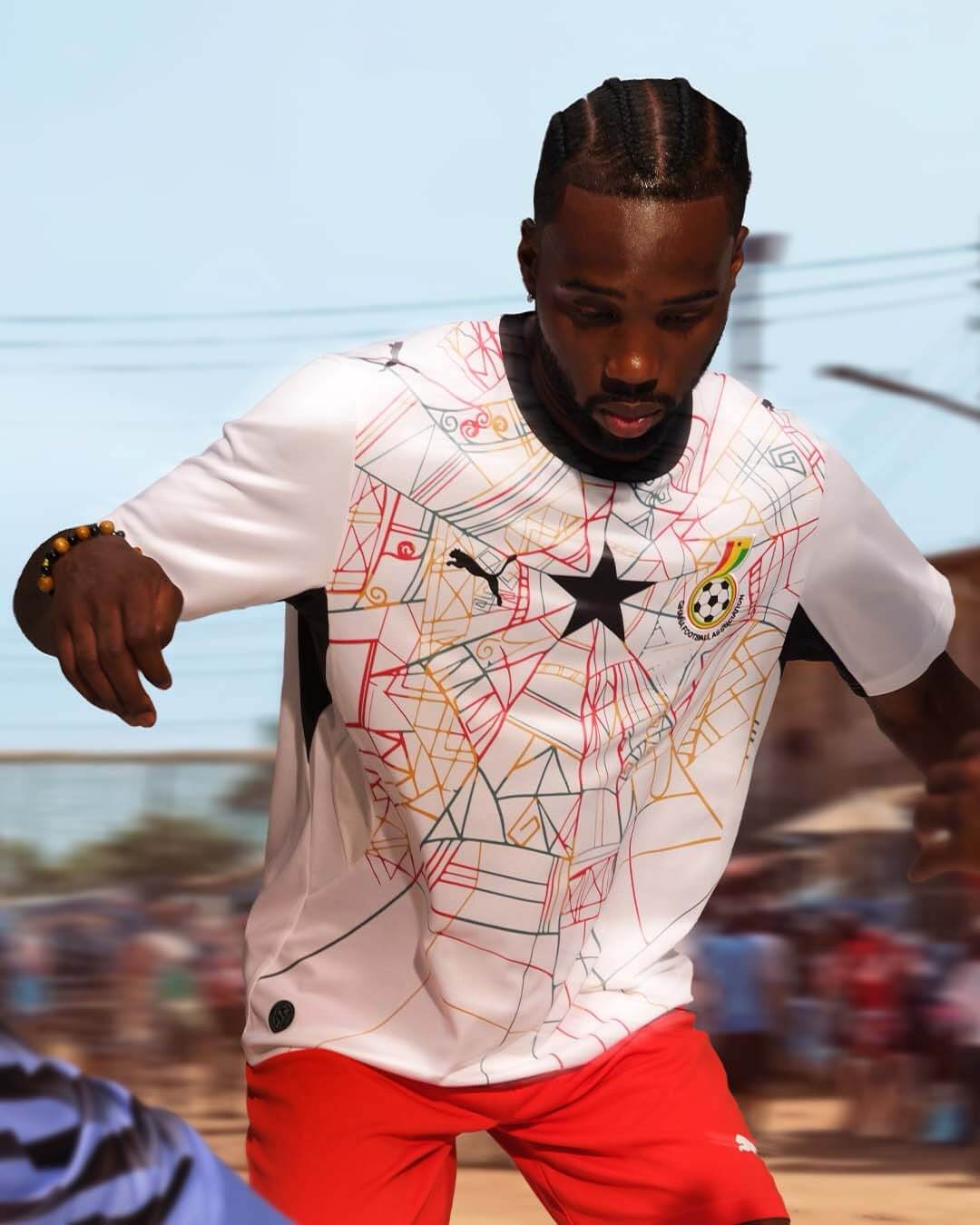 Camisa-seleção-gana-copa-2026-branca-titular-home-masculina-modelo-torcedor-ayew-partey-inak-williams-
