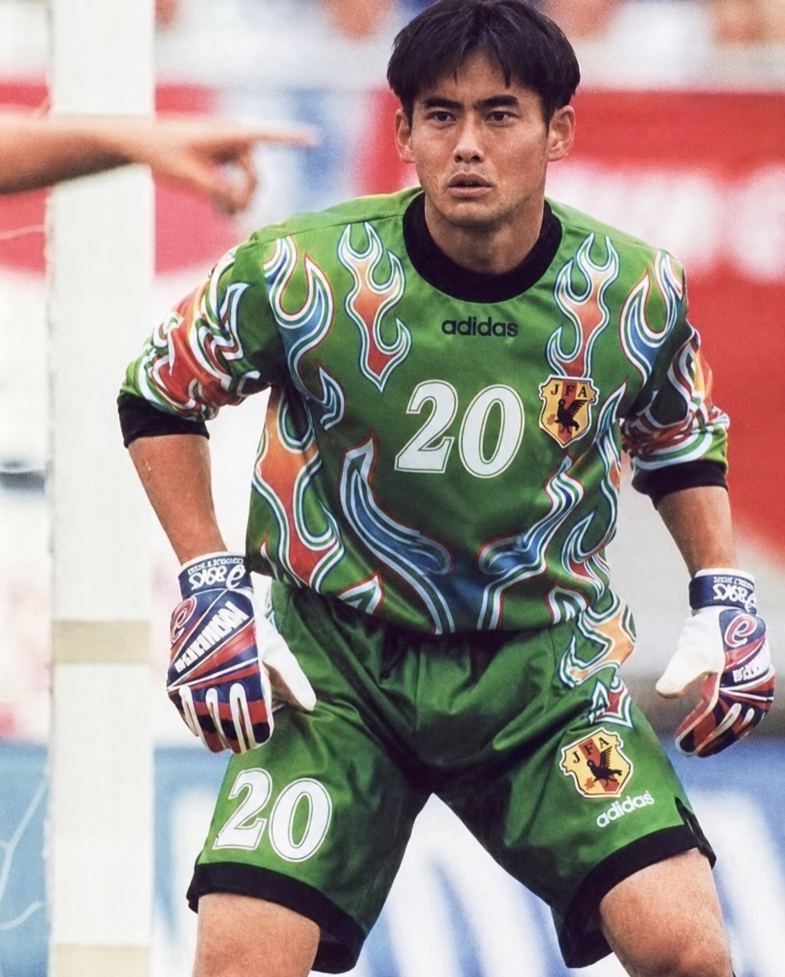 camisa-japao-olimpiadas-1996-retro-goleiro-verde-amarela-masculina-modelo-torcedor-Kawaguchi-Hattori-nakata-Maezono-Yanagisawa-milagre-de-miami-